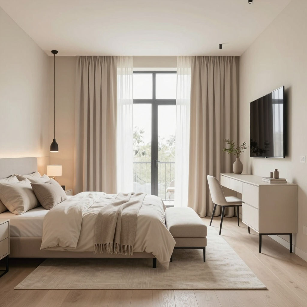 Краска Flugger для стен в спальне