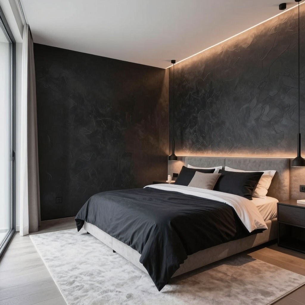 Готовый потолок, окрашенный краской Flugger