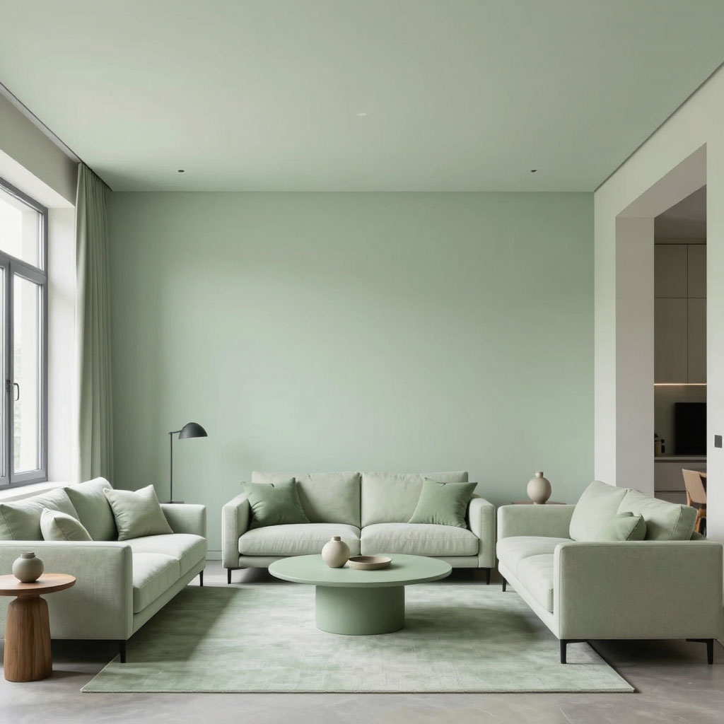 Color drenching в интерьере