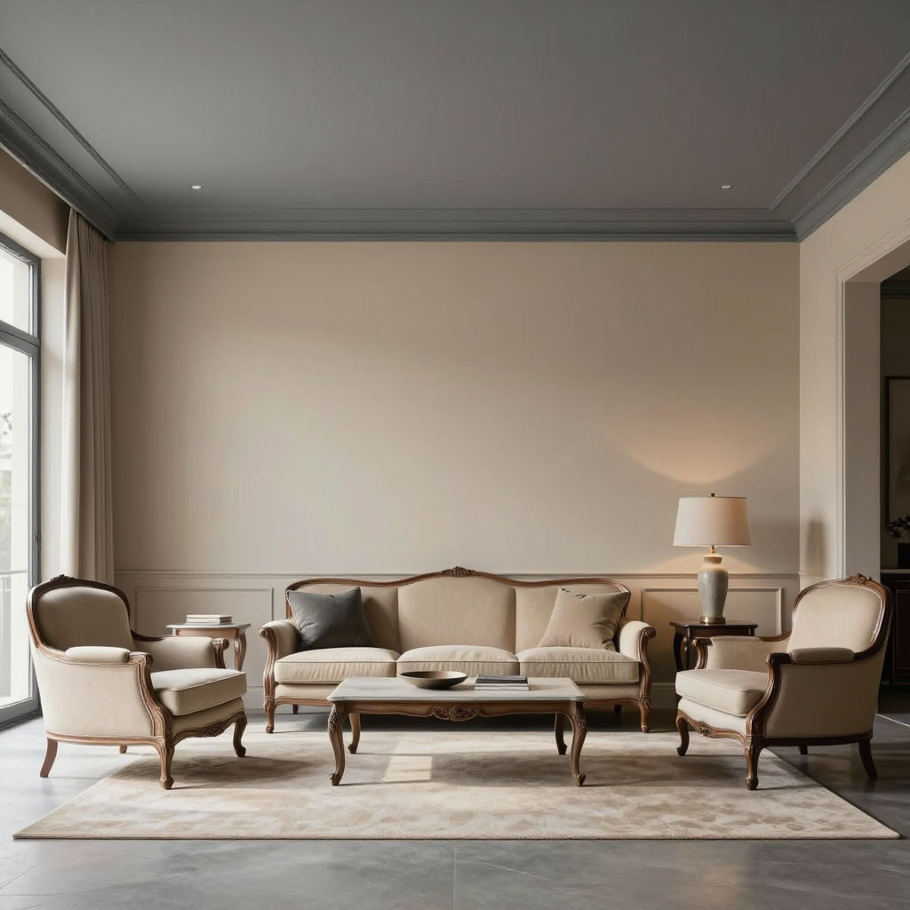 Цветной потолок краской X Krasky